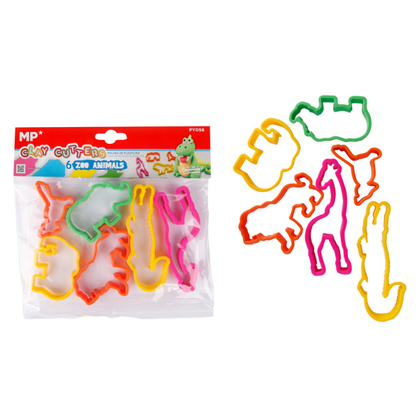 MP σετ καλούπια πλαστελίνης PY056, zoo animals, 3+ ετών, 6τμχ