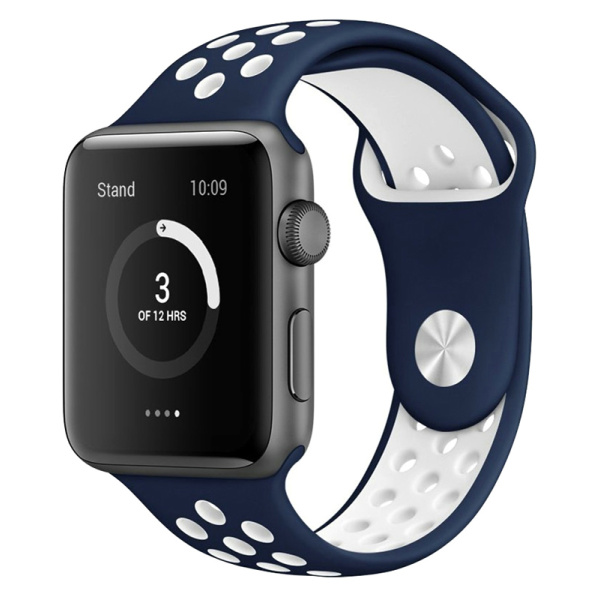 Alternative view of ROCKROSE band σιλικόνης Starry Night για Apple Watch 42/44mm, μπλε