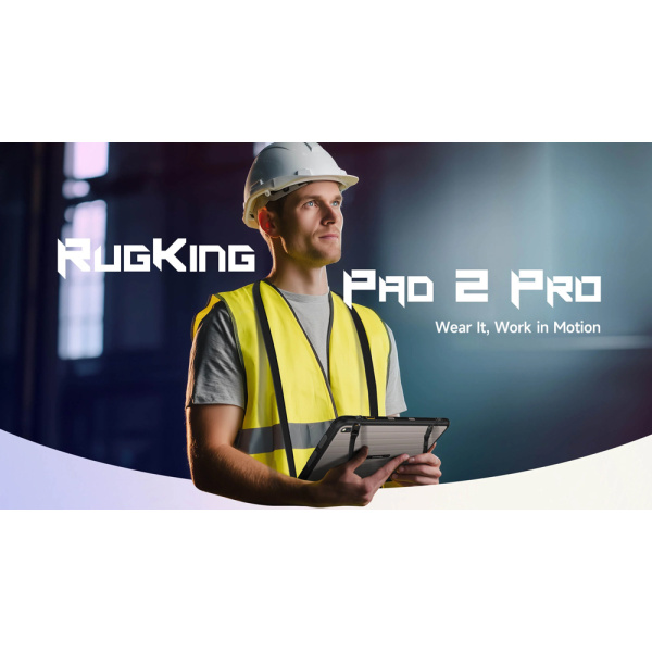 Alternative view of ULEFONE tablet RugKing Pad 2 Pro, 10.1", 8/256GB, 10200mAh, IP68/IP69K/MIL-STD-810H, 4G, μαύρο