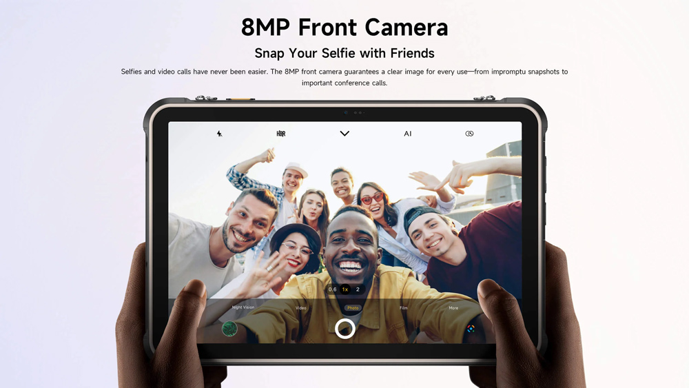 ULEFONE tablet RugKing Pad 2 Pro, 10.1", 8/256GB, 10200mAh, IP68/IP69K/MIL-STD-810H, 4G, μαύρο - Image 6