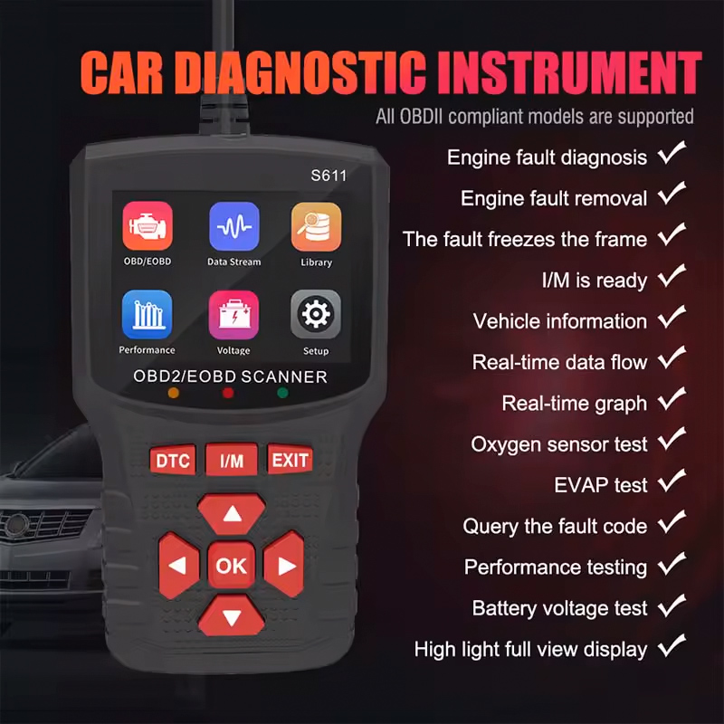 NOYAFA διαγνωστικό αυτοκινήτου OBD II/EOBD S611 - Image 3