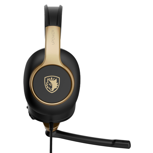 Alternative view of SADES gaming headset UPOWER, 3.5mm σύνδεση, 40mm, μαύρο/χρυσό