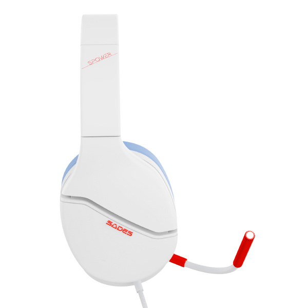 Alternative view of SADES gaming headset SPOWER, 3.5mm σύνδεση, 40mm, multi-platform, λευκό