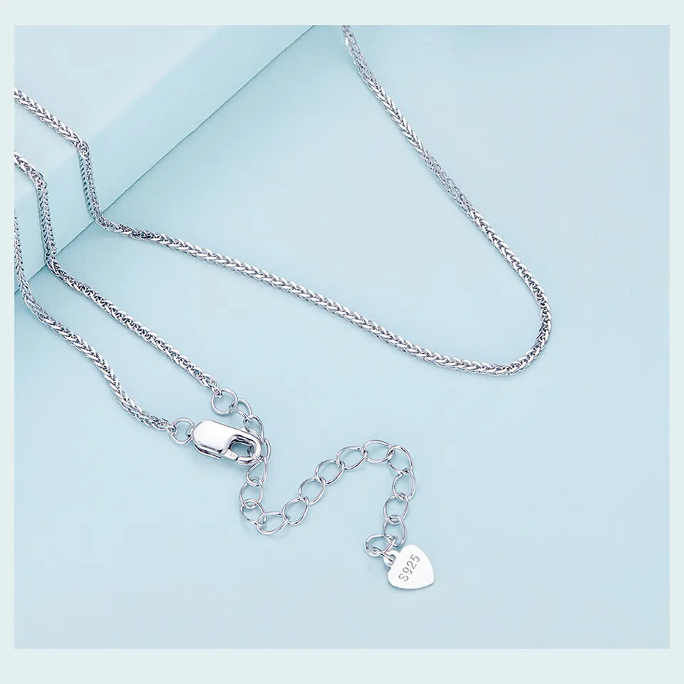 BAMOER αλυσίδα λαιμού Charm SCA019, 45cm, ασήμι 925, ασημί - Image 3