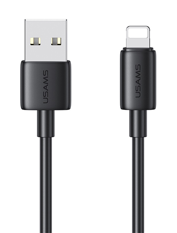 USAMS καλώδιο Lightning σε USB US-SJ709, 2.4A, 480Mbps, 1m, μαύρο