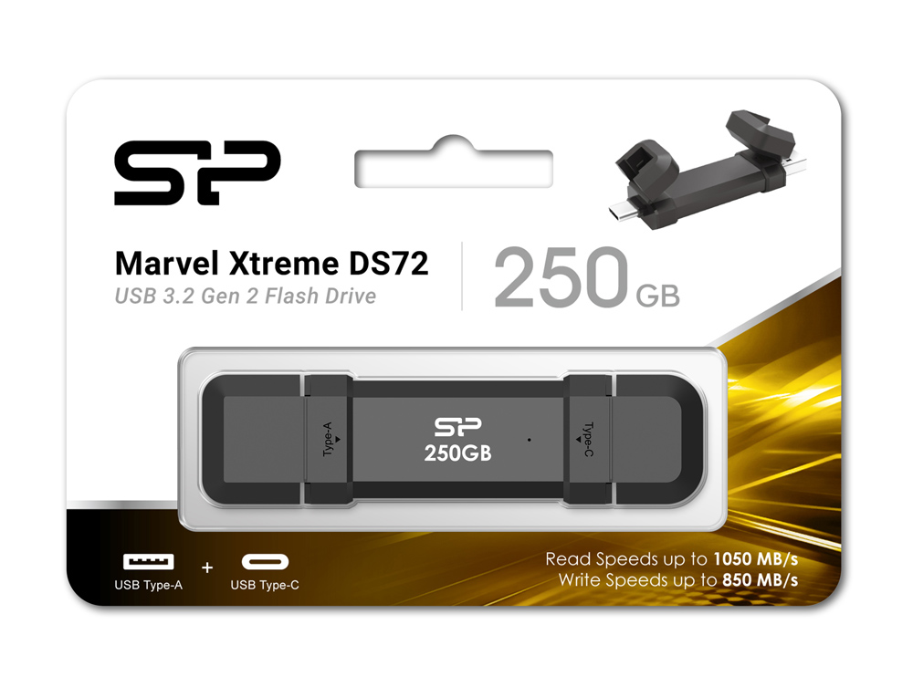 SILICON POWER εξωτερικός SSD Marvel Xtreme DS72, USB-C/USB 3.2, 250GB, μαύρο - Image 5