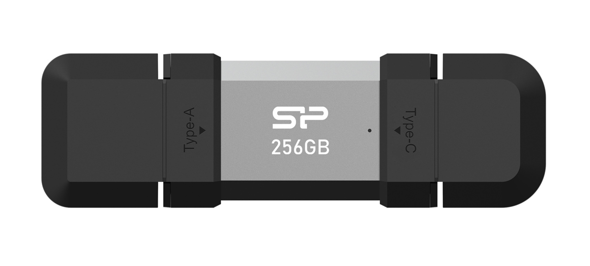 SILICON POWER USB Flash Drive C51, USB/USB-C, 256GB, 200MBps, ασημί - Image 4
