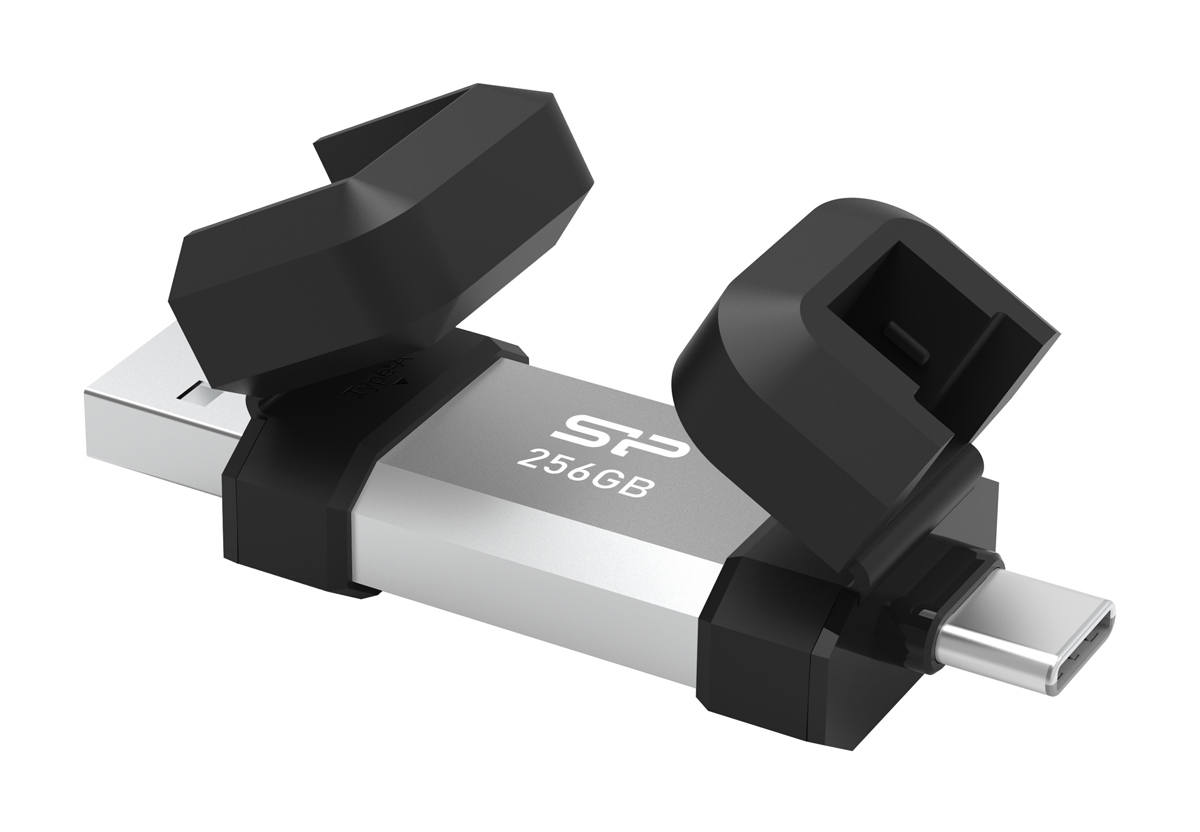 SILICON POWER USB Flash Drive C51, USB/USB-C, 256GB, 200MBps, ασημί - Image 5