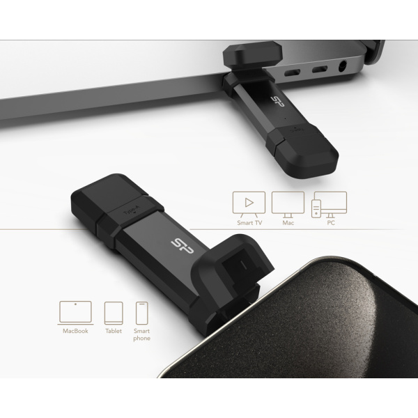 Alternative view of SILICON POWER εξωτερικός SSD Marvel Xtreme DS72, USB-C/USB 3.2, 500GB, μαύρο