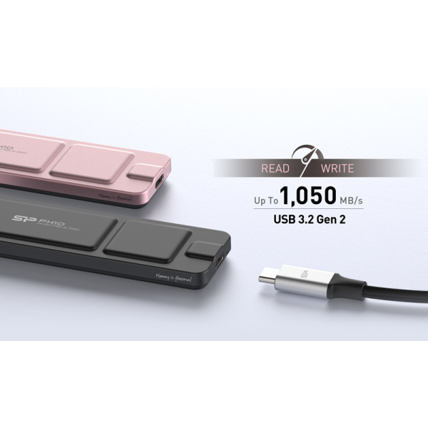 Alternative view of SILICON POWER εξωτερικός SSD PX10, 512GB, USB 3.2, 1050-1050MB/s, μαύρος