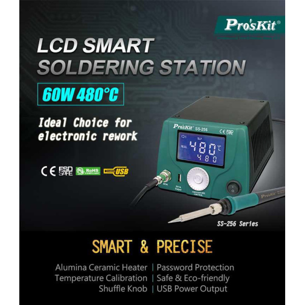 Alternative view of PROSKIT σταθμός συγκόλλησης SS-256B με κολλητήρι, 60W, 200~480 °C