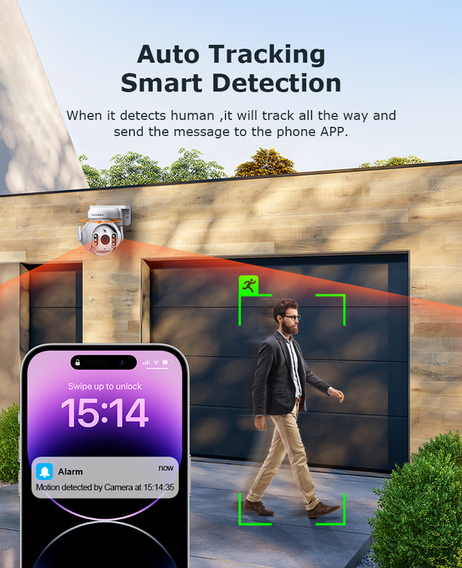 SECTEC smart κάμερα ST-515C-3MTY, 3MP, WiFi, SD, PTZ, IP65 - Image 3