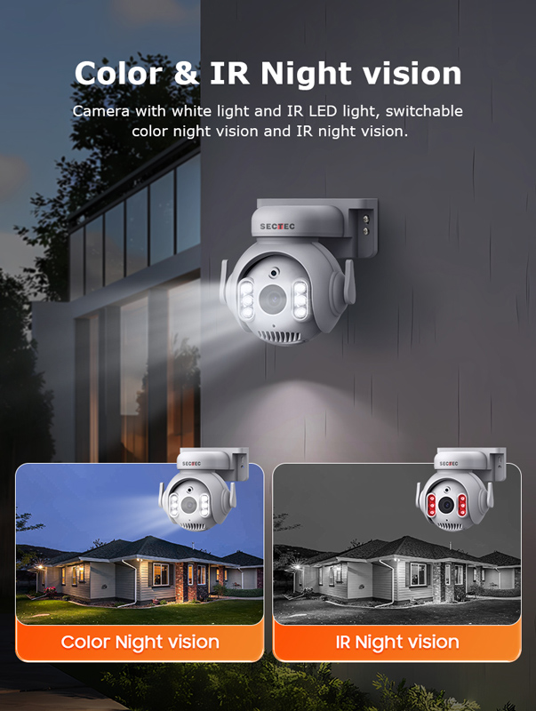 SECTEC smart κάμερα ST-515C-3MTY, 3MP, WiFi, SD, PTZ, IP65 - Image 5