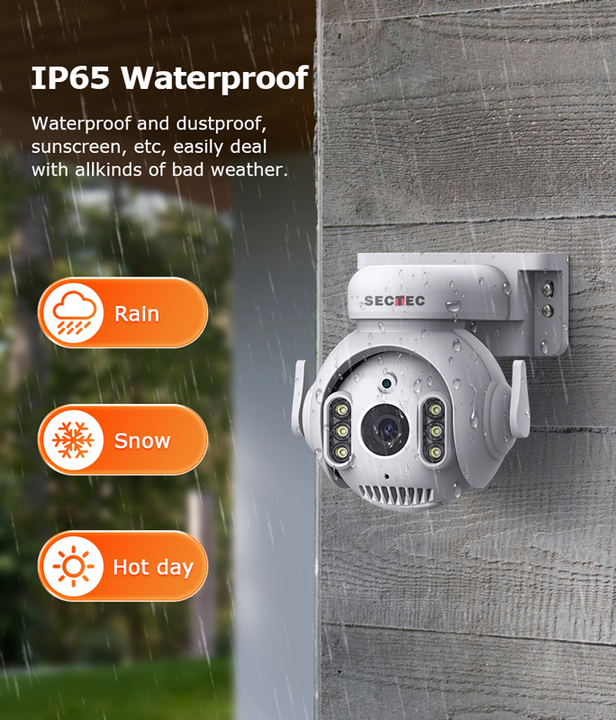SECTEC smart κάμερα ST-515C-3MTY, 3MP, WiFi, SD, PTZ, IP65 - Image 6