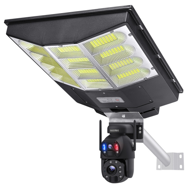 SECTEC smart ηλιακή κάμερα ST-LC598-EU με προβολέα, dual lens, 3MP, 4G, SD, PTZ, IP66