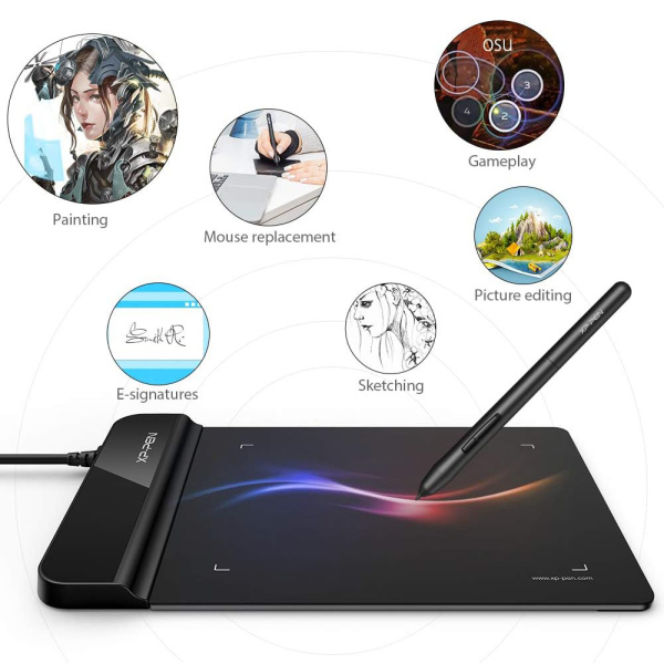Alternative view of XP-PEN ταμπλέτα σχεδίασης με γραφίδα Star G430S, 101.6x76.2mm, μαύρο