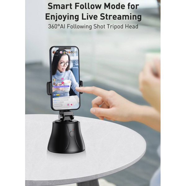 Alternative view of BASEUS smart βάση για smartphone με tracking, SUYT-B01, μαύρη