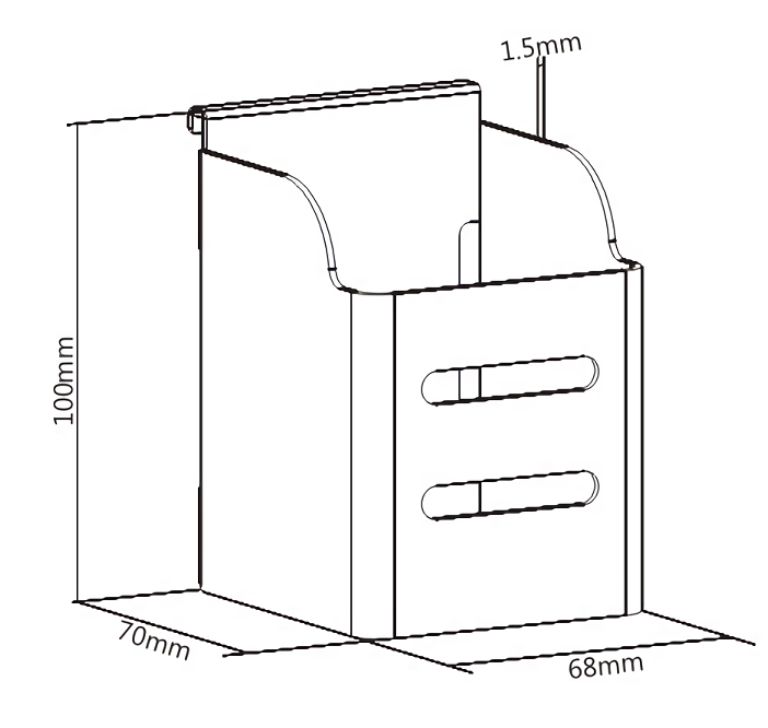 BRATECK μολυβοθήκη SW03-9 για χρήση με το πάνελ SW series, 68x70x100mm - Image 5