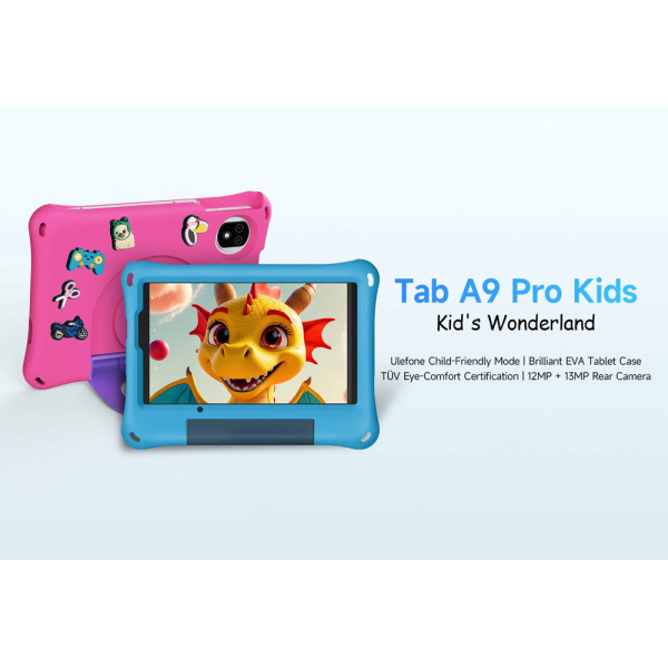Alternative view of ULEFONE tablet Tab A9 Pro Kids, 8.68", 4/128GB, 4G, Android 15, 5040mAh, μπλε