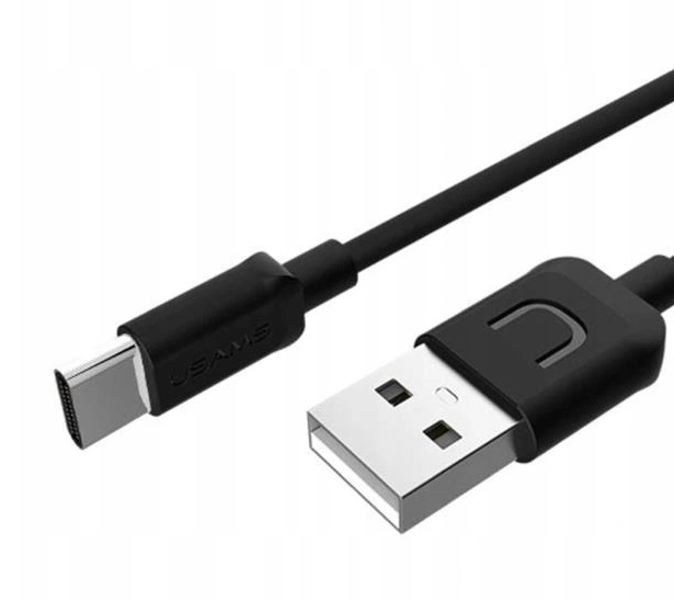 USAMS καλώδιο USB σε USB-C US-SJ099 U-Turn, 2.1A, 1m, μαύρο - Image 2