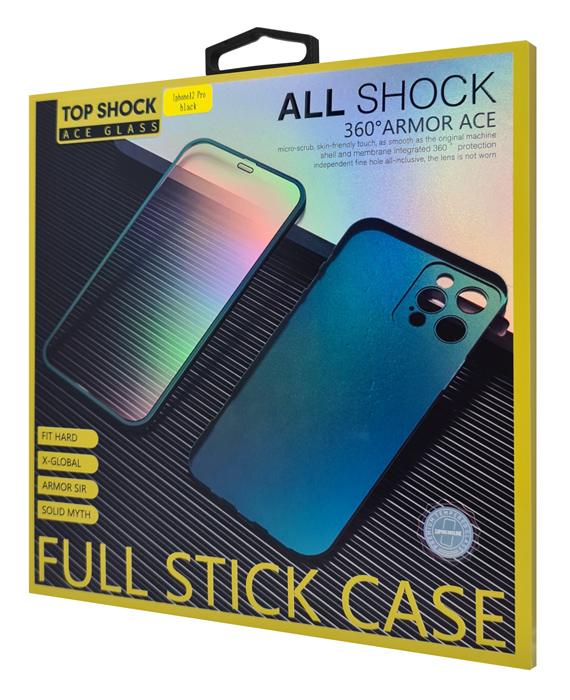 POWERTECH θήκη & tempered glass 2.5D TGC-0002 για iPhone 12 Pro, μαύρη - Image 3