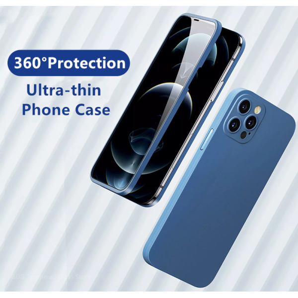 Alternative view of POWERTECH θήκη & tempered glass 2.5D TGC-0005 για iPhone 12 Pro, μπλε