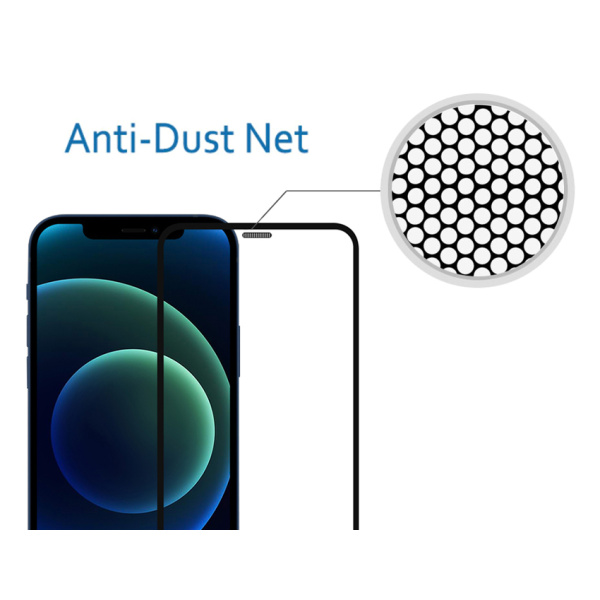Alternative view of POWERTECH tempered glass 5D TGCDP-0003 iPhone 12 Mini, dustproof