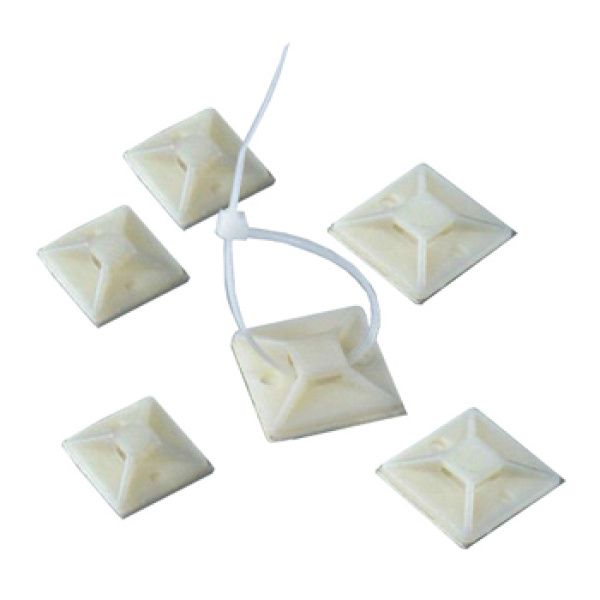 Alternative view of POWERTECH αυτοκόλλητη βάση δεματικών TIES-004, 30x30mm, 50τμχ, λευκό