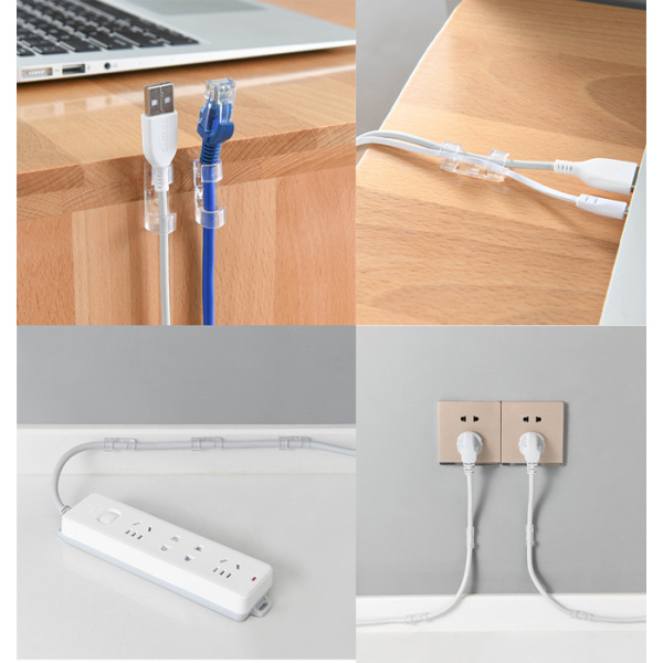 Alternative view of POWERTECH οργανωτής καλωδίων TIES-031, 3.3x1.3x1.2cm, διαφανές, 12τμχ