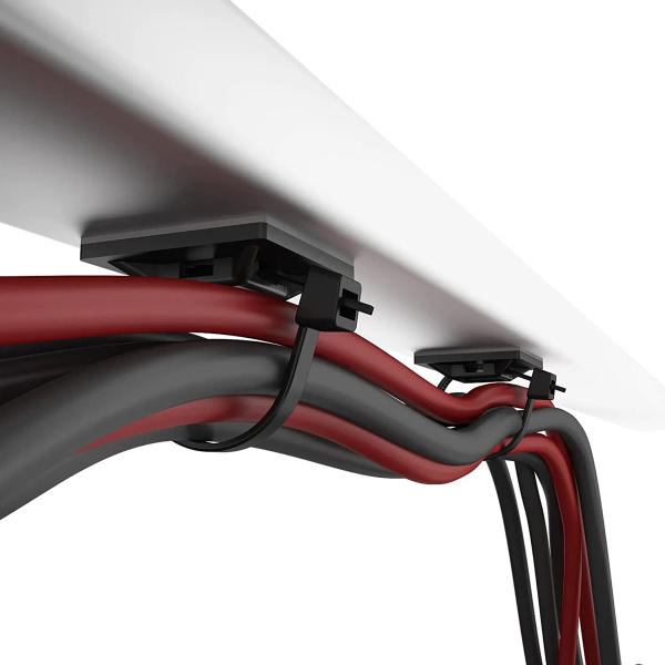 Alternative view of POWERTECH βάσεις δεματικών καλωδίων TIES-081, 3M αυτοκόλλητο, 2.82x2.82cm, μαύρο, 50τμχ