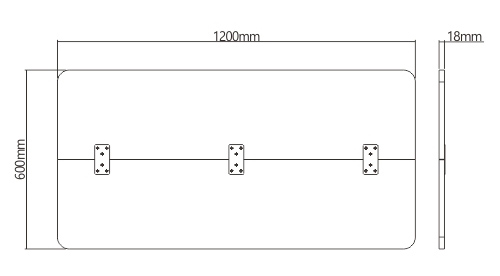 BRATECK επιφάνεια γραφείου TP12060R-2P, 120x60x1.8cm, καφέ ξύλινη - Image 5
