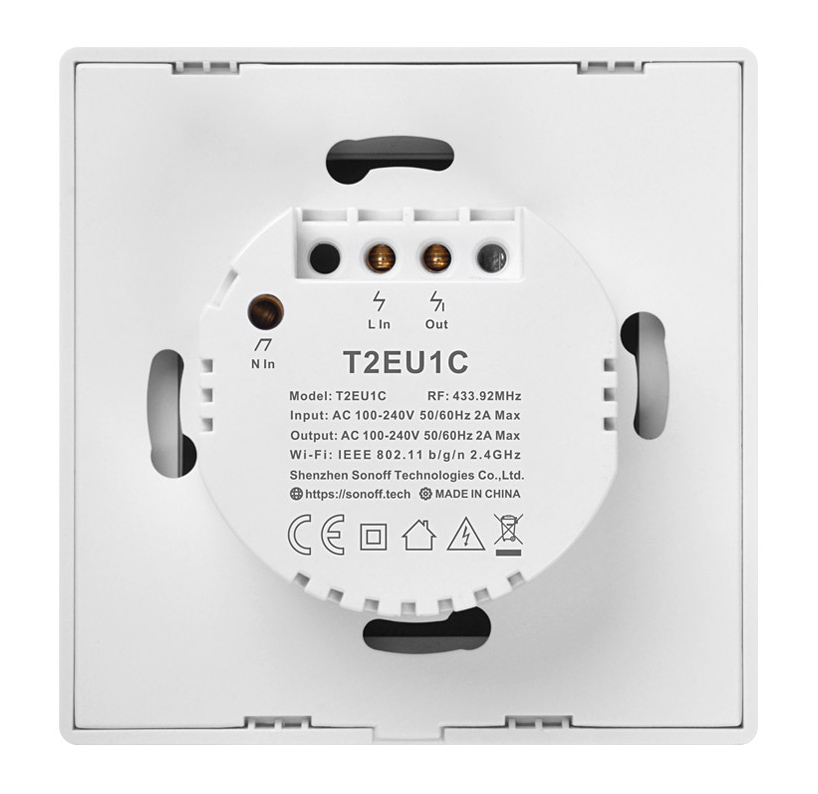 SONOFF smart διακόπτης ΤΧ-T2EU1C, αφής, Wi-Fi, μονός, λευκός - Image 6