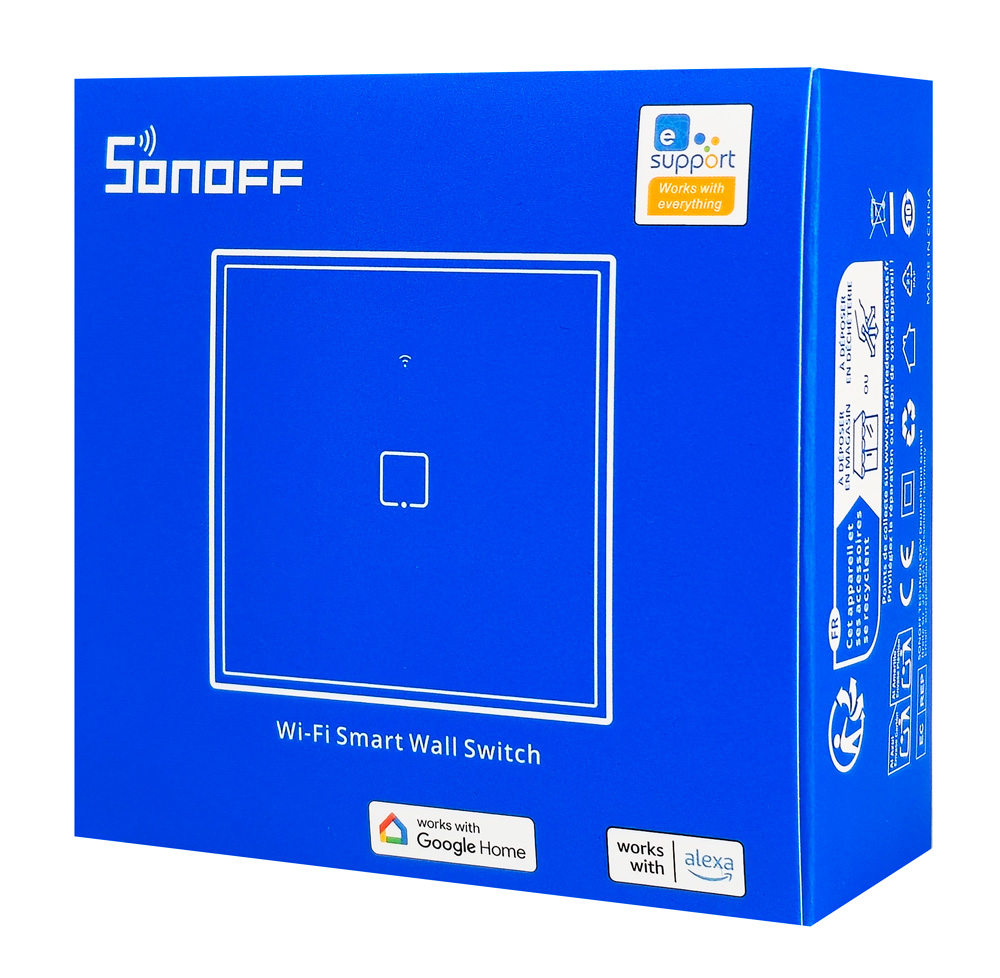 SONOFF smart διακόπτης ΤΧ-T2EU1C, αφής, Wi-Fi, μονός, λευκός - Image 7