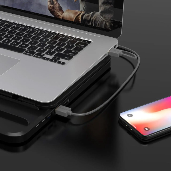 Alternative view of ORICO καλώδιο USB 2.0 U2-AA02, 480Mbps, 1m, γκρι