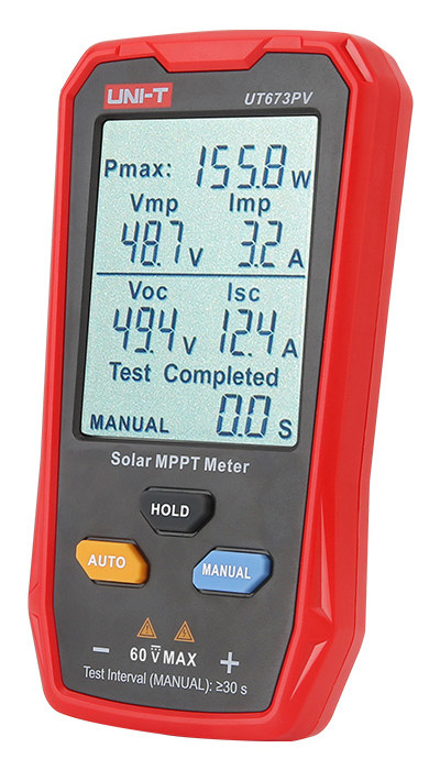 UNI-T tester φωτοβολταϊκών πάνελ UT673PV, 5~800W, 0~35A, 12~60V - Image 3