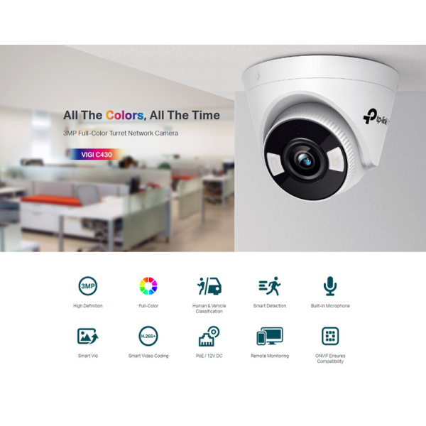 Alternative view of TP-LINK IP κάμερα VIGI C430, 2.8mm, 3MP, PoE, Ver. 1.0