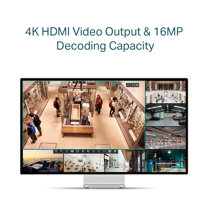 TP-LINK NVR καταγραφικό VIGI NVR1004H-4P, 8MP, 4 κανάλια PoE, Ver. 1.0 - Image 4