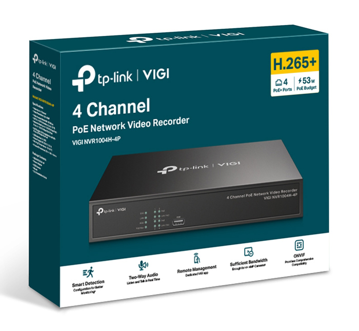 TP-LINK NVR καταγραφικό VIGI NVR1004H-4P, 8MP, 4 κανάλια PoE, Ver. 1.0 - Image 5