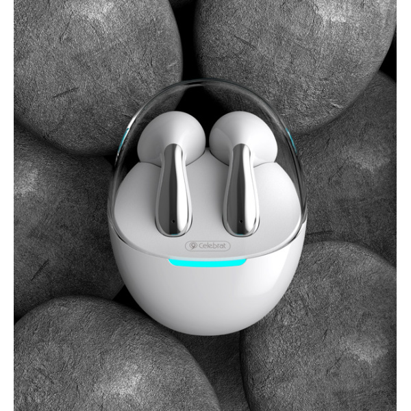 Alternative view of CELEBRAT earphones με θήκη φόρτισης W51, True Wireless, Φ13mm, λευκά