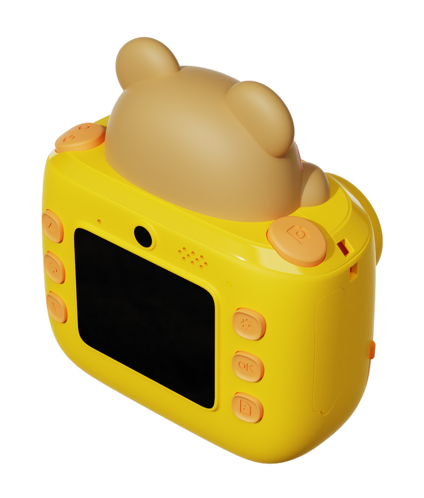 WOWKIDS παιδική φωτογραφική μηχανή K64 με εκτυπωτή, 26MP, 2", κίτρινη - Image 4