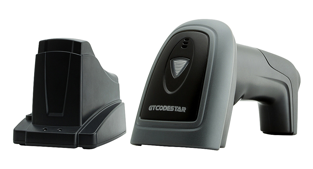 GTCODESTAR barcode scanner X-1901B με βάση, 1D & 2D, ενσύρματο & ασύρματο, Bluetooth, 2000mAh, μαύρο - Image 2