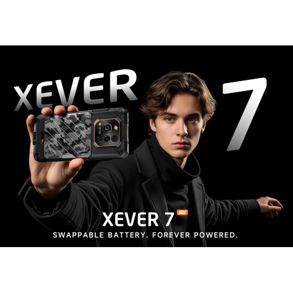 Alternative view of RUGONE smartphone Xever 7, 6.67", 12/512GB, 5G, 5550mAh, IP68/IP69K/MIL-STD-810H, μαύρο