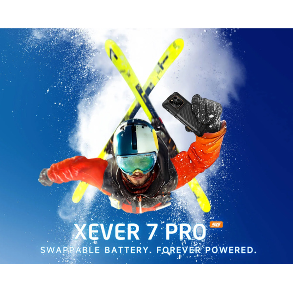 Alternative view of RUGONE smartphone Xever 7 Pro με θερμική εικόνα, 6.67", 12/512GB, 5G, 5550mAh, IP68/IP69K/MIL-STD-810H, μαύρο