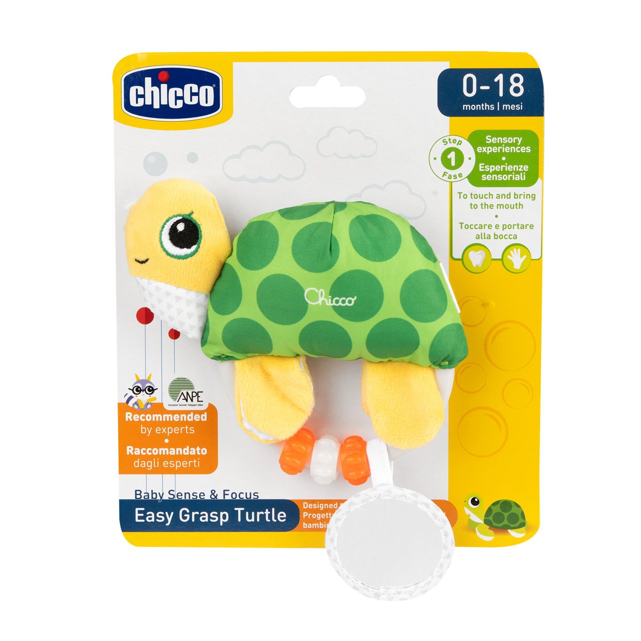 Chicco Βρεφική Κουδουνίστρα Χελωνίτσα με Ύφασμα Για 0+ Ετών - Image 2