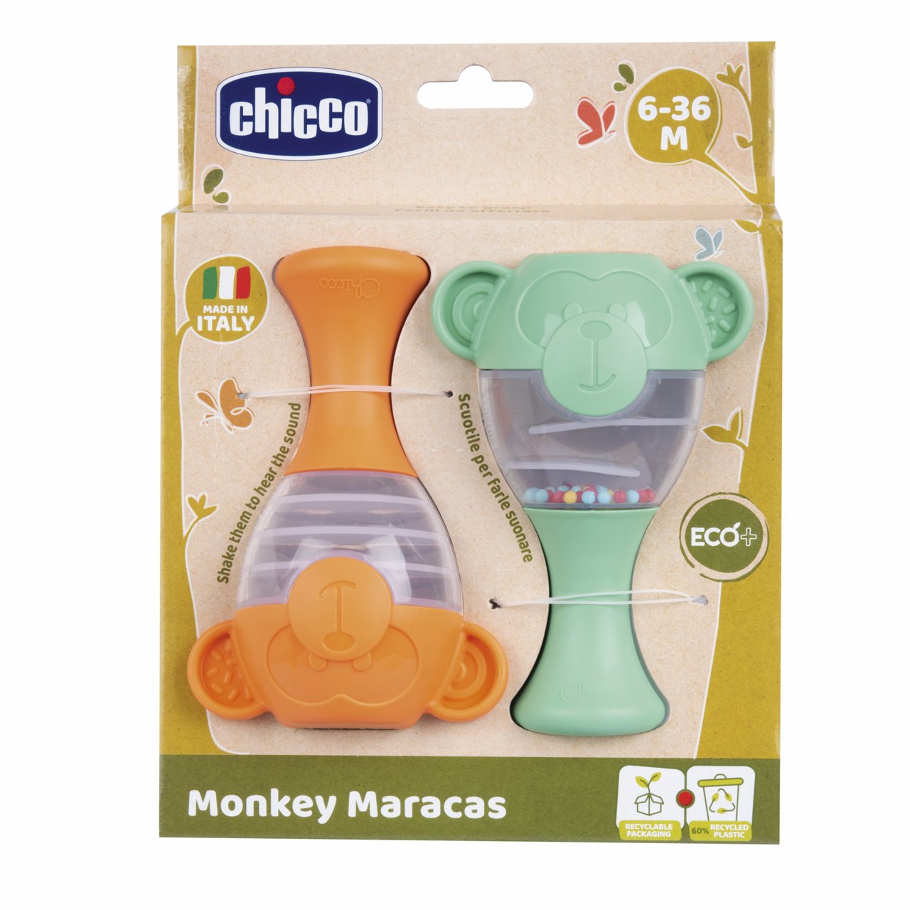 Chicco Βρεφική Κουδουνίστρα Πιθηκάκι Για 6-36 Μηνών - Image 2