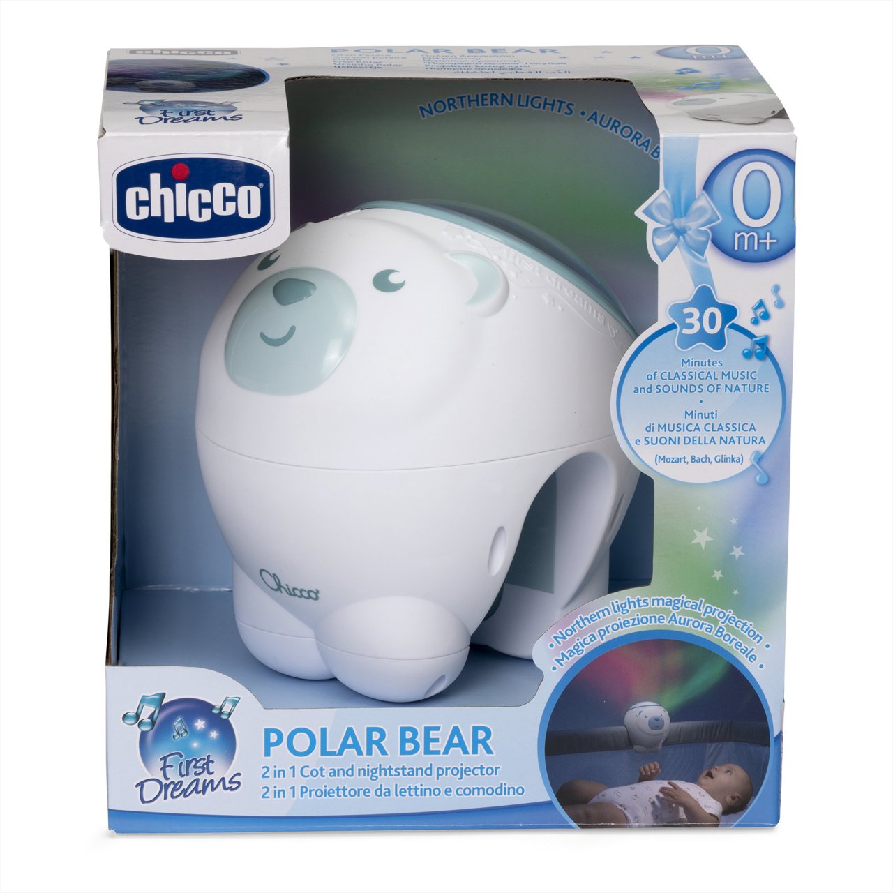 Chicco Βρεφικό Παιχνίδι Προτζέκτορας Κούνιας Polar Bear Σιέλ Για 0+ Μηνών - Image 5