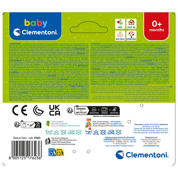 Alternative view of Baby Clementoni Βρεφικό Λούτρινο Αλεπού Βόλτας με Κλιπ για 0+ Μηνών