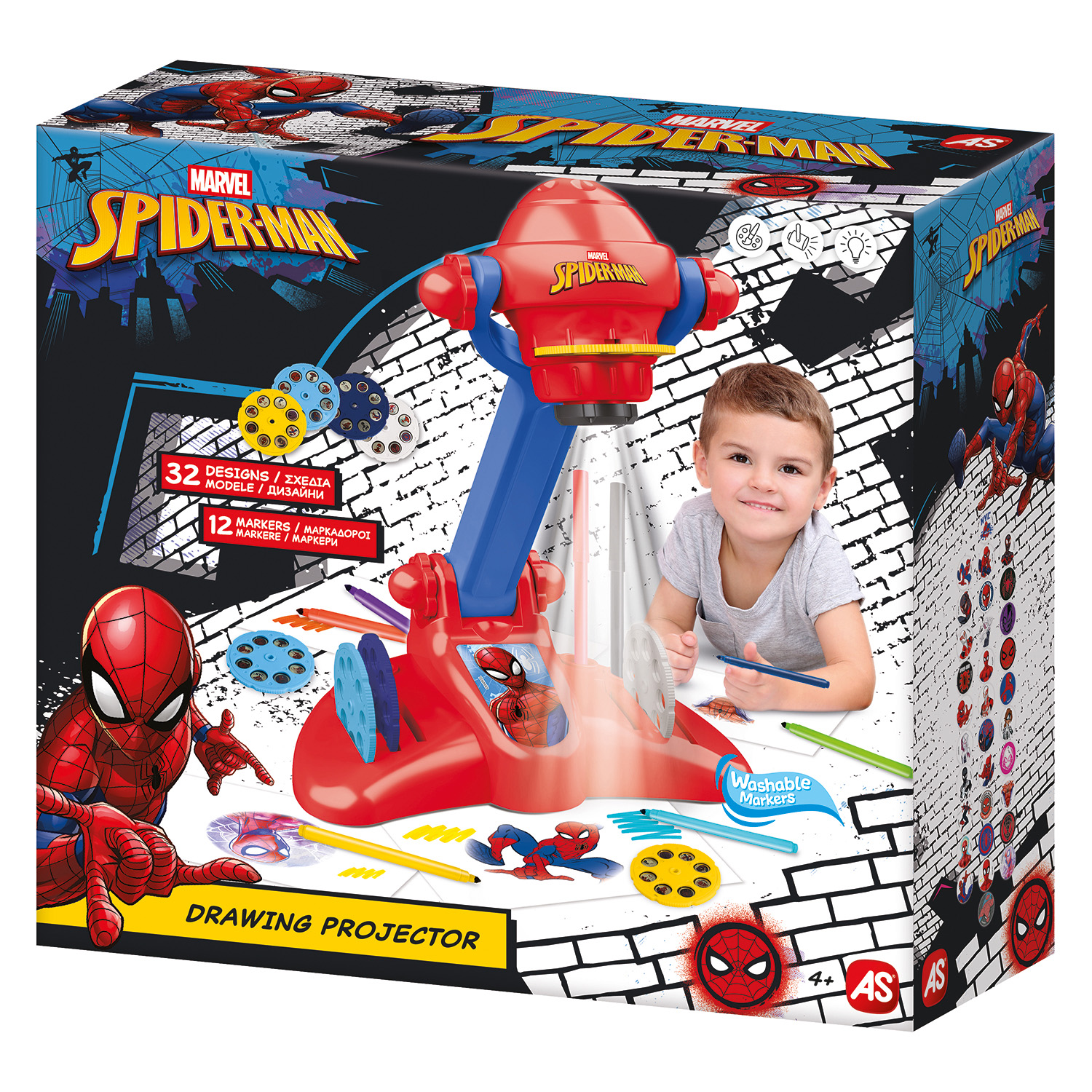 AS Προτζέκτορας Ζωγραφικής Spiderman Για 4+ Χρονών - Image 4