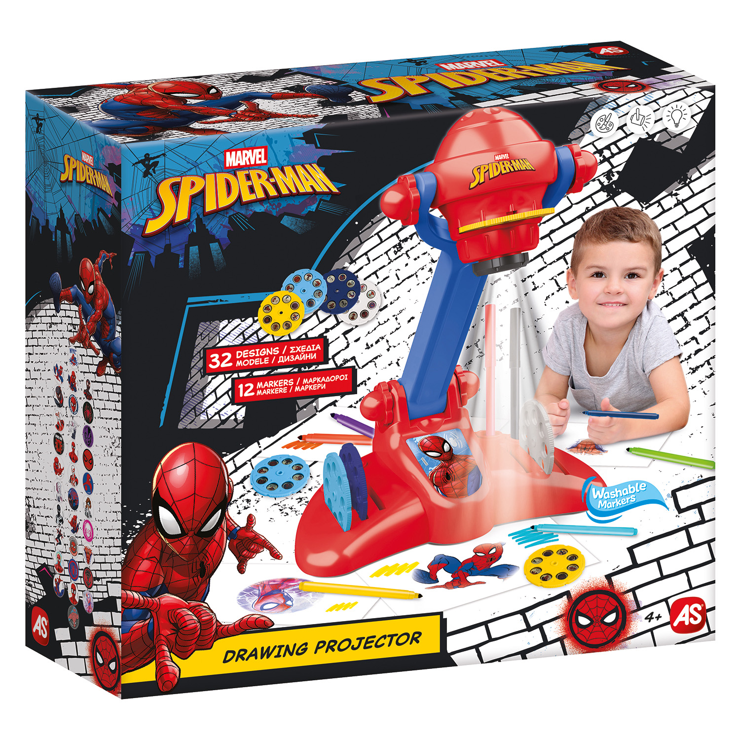 AS Προτζέκτορας Ζωγραφικής Spiderman Για 4+ Χρονών - Image 5