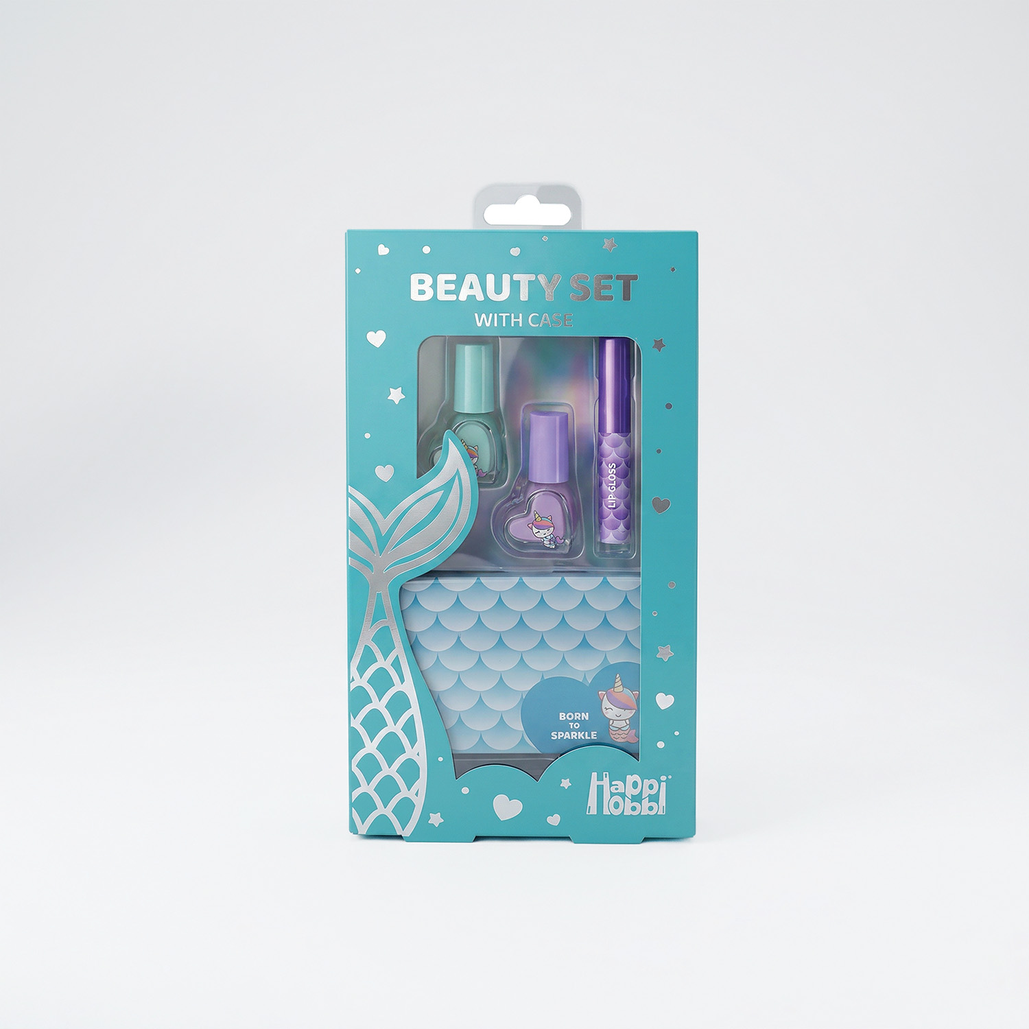 HappiHobbi Σετ Ομορφιάς με Θήκη Sparkle Love σε 2 Σχέδια Για 6+ Ετών - Image 2